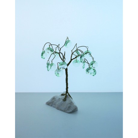 Tree with trimmings- green