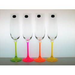 Flute Neon 4 pcs 190 ml