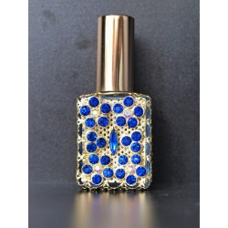 Perfume bottle sprey- blue, gold