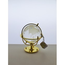 Marine globe 7 cm golden- transparent