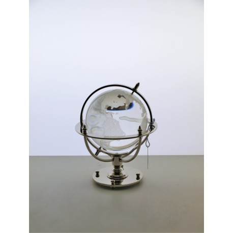 Marine globe 7 cm silver plated- transparent