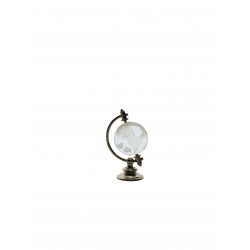 Globe 2,5 cm silver-plated- transparent