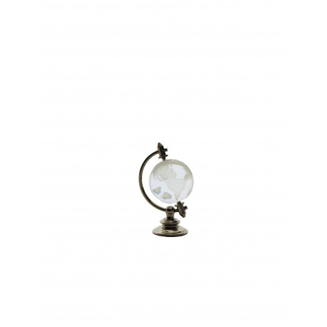 Globe 2,5 cm silver-plated- transparent