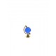 Globe 2,5 cm golden- light blue