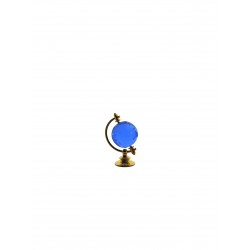 Globe 2,5 cm golden- light blue
