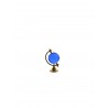 Globe 2,5 cm golden- light blue