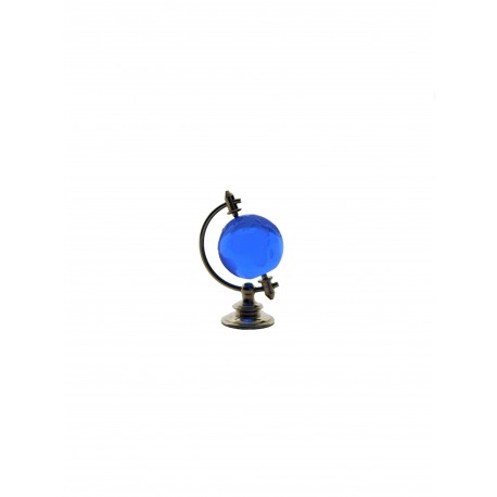 Globe 2,5 cm silver-plated- light blue