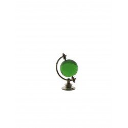 Globe 2,5 cm silver-plated- green