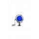 Marine globe 4 cm silver- blue