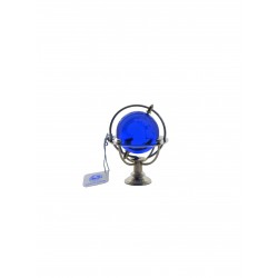 Glóbus námořní 4 cm postříbřený- modrá