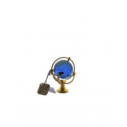 Glóbus námořní 4 cm zlacený- světle modrá 1