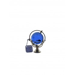 Marine globe 4 cm silver- light blue 1