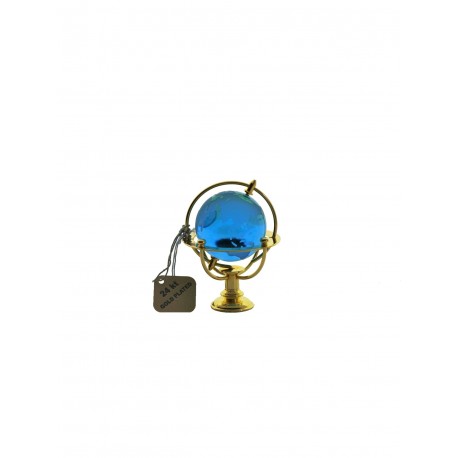 Marine globe 4 cm golden- aqua