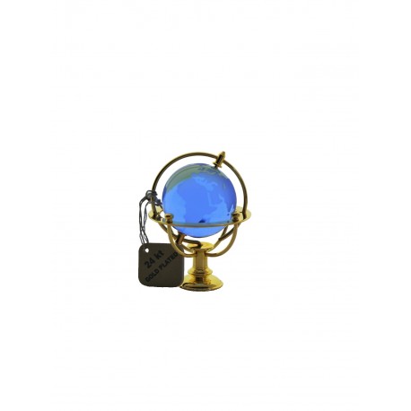 Glóbus námořní 4 cm zlacený- světle modrá