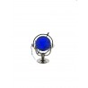 Marine globe 5 cm silver plated- blue