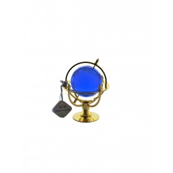 Glóbus námořní 5 cm zlacený- světle modrá 1