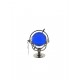 Marine globe 5 cm silver plated- light blue 1