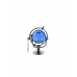 Marine globe 5 cm silver plated- light blue