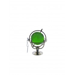 Marine globe 5 cm silver plated- green