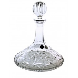 Glass decanter Captain cut- Swarovski crystals