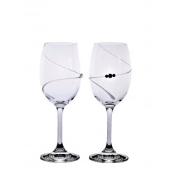 White wine spiral- Swarovski crystals
