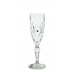 Glasses 2 pcs flutes with garnets