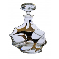 Glass decanter Calypso- golden