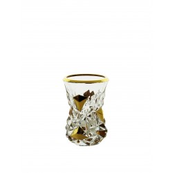 Small glass vase Glacier- gold