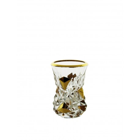 Small glass vase Glacier- gold