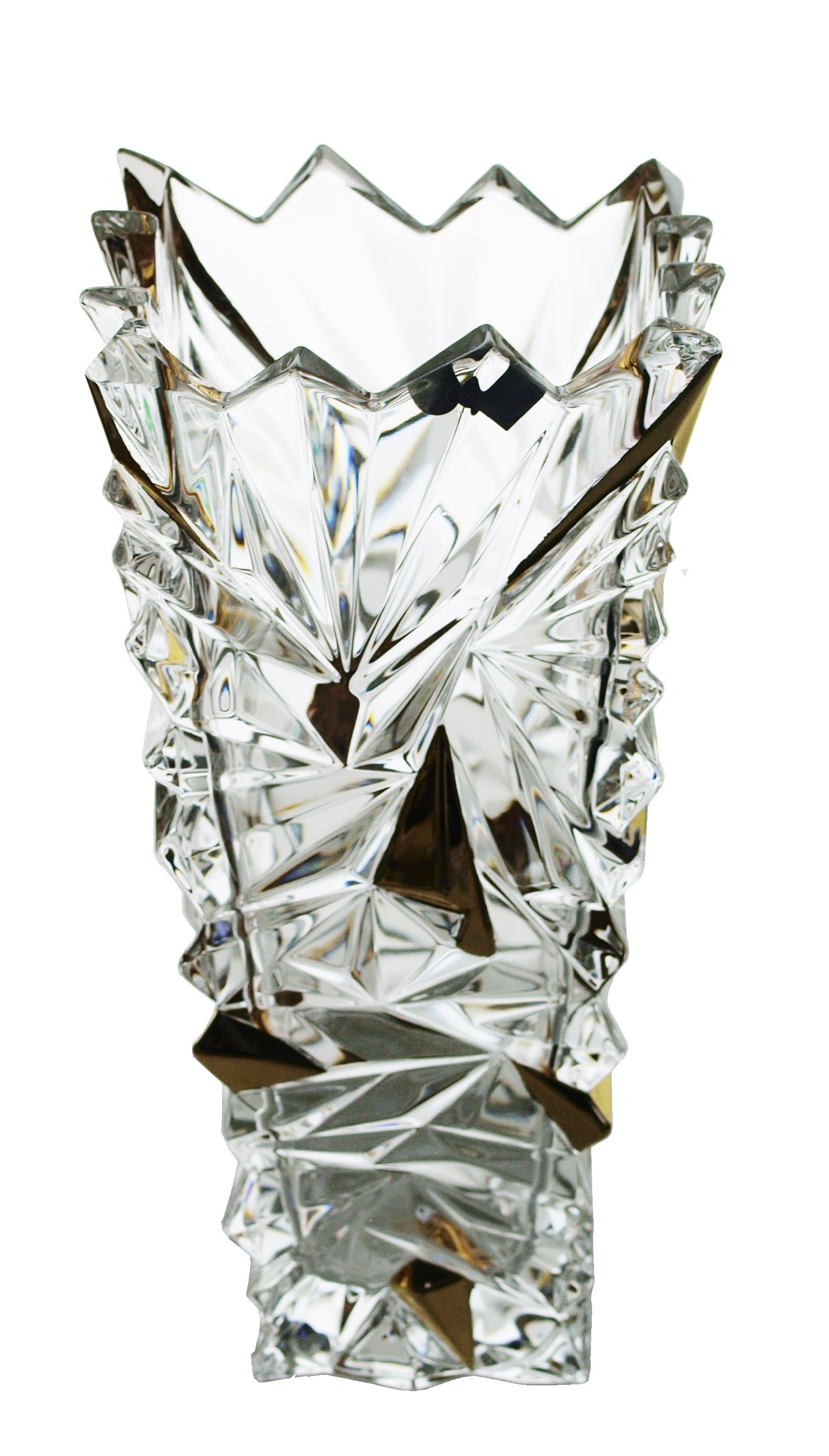 Golden crystal vase Glacier