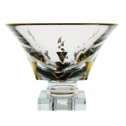 Glass bowl Triangle- gold