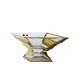 Glass bowl with foot Sail 380 mm- gold