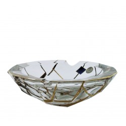 Crystal ashtray Crack- golden